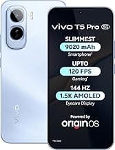 vivo T5 Pro 5G (Glacier Blue, 8GB RAM, 256GB Storage) | 50MP Camera | 6.83" FHD+ AMOLED Display | Snapdragon 7s Gen 4 | 9020mAh Battery