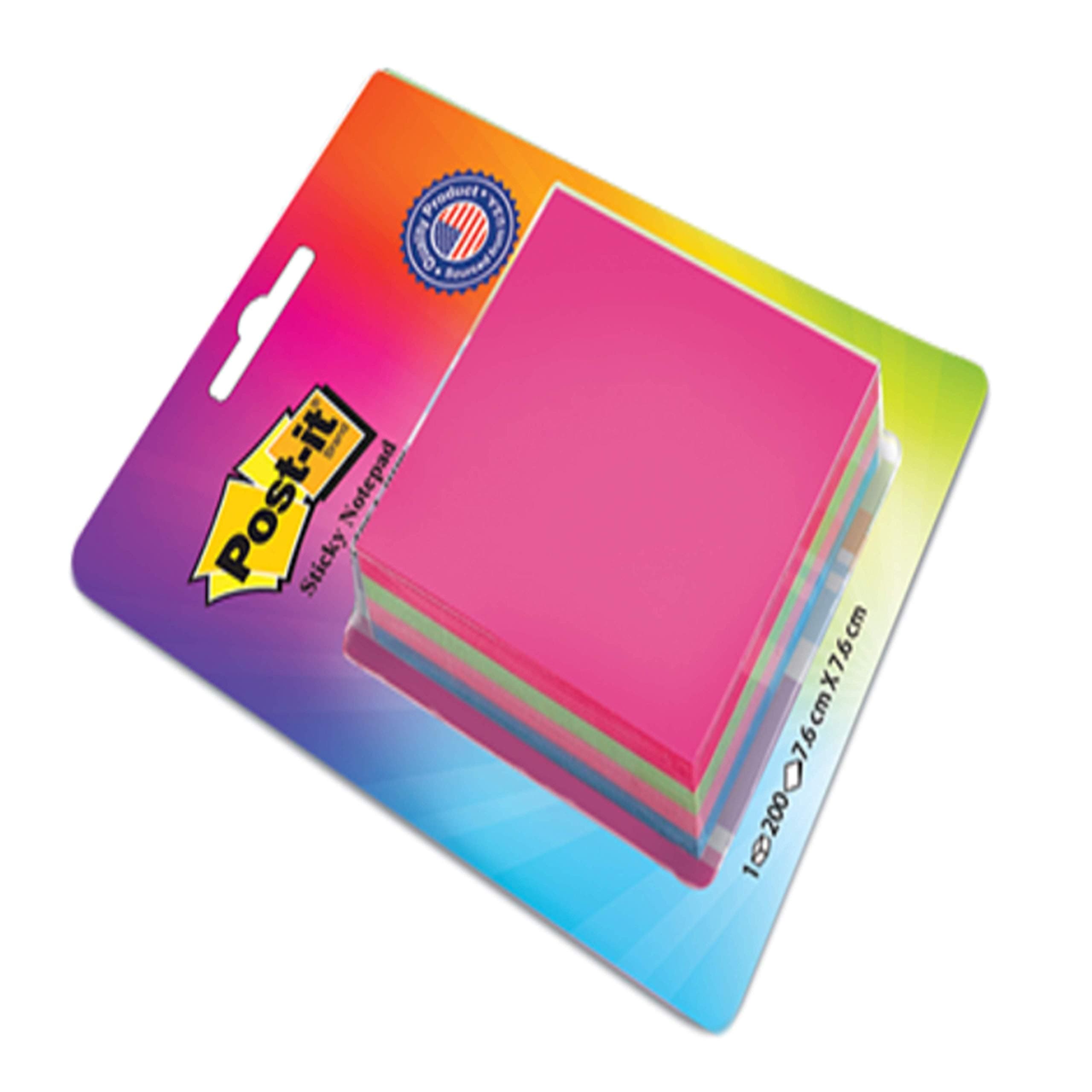 Post It Cubes, 200 Sheets,Pink, 3 x 3 inches