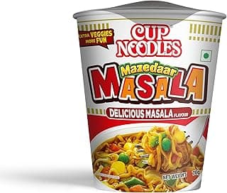 Nissin Cup Noodles Mazedaar Masala | Bold Masala Flavor with a Touch of Extra Veggie Goodness | Quick & Delicious Meal Anytime #VibeItUp, 70 gm.