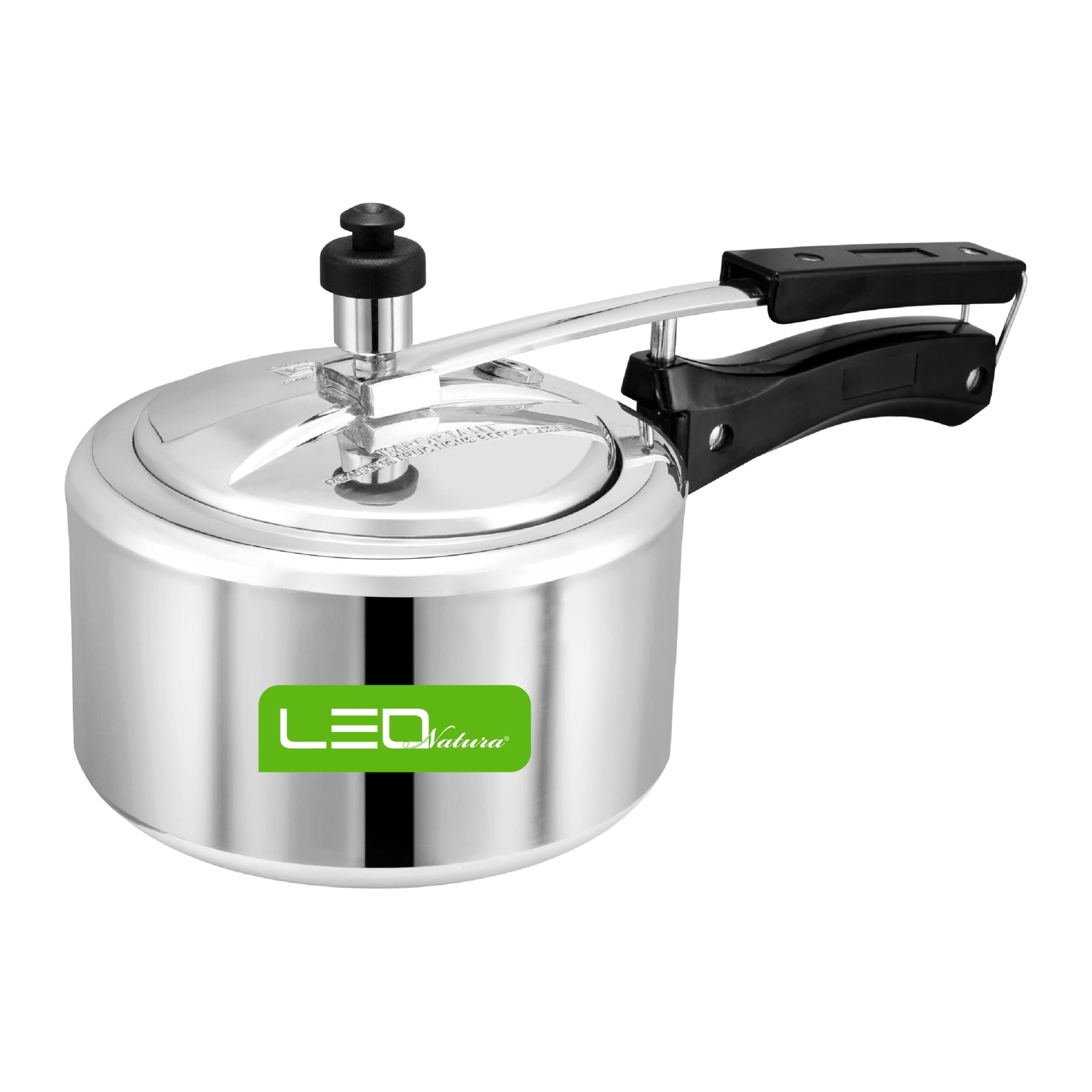 Leo Natura 2 Litres Pressure Cooker | Inner Lid | Aluminium | Induction & Gas Stove Compatible | ISI Certified | 5 Years Manufacturer's Warranty