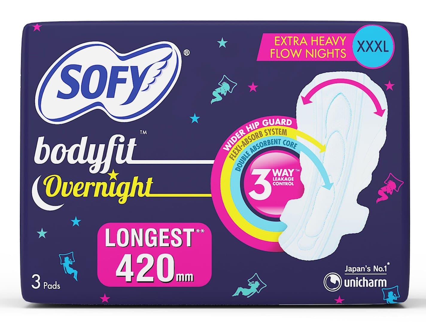 Sofy Bodyfit Overnight - XXXL (3 Count)