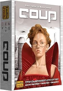 Coup Card Game for 2-6 Players, Board and Party Game with 3D Printed Insert, Sleeved Cards