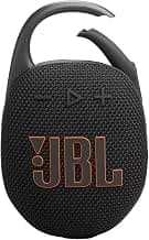 JBL Clip 5, Wireless Ultra Portable Bluetooth Speaker, Pro Sound, 12hrs of Playtime, Integrated Carabiner, Vibrant Colors with Rugged Fabric Design, Dust & Waterproof, Type C (Without Mic, Black)