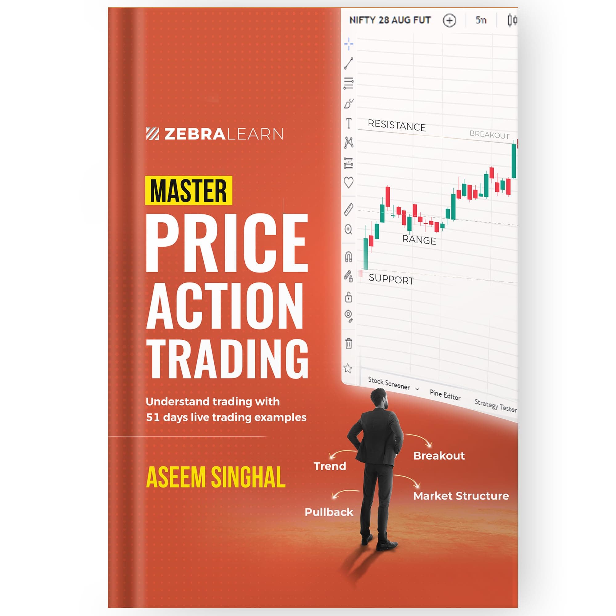 Master Price Action Trading - 51 Days Live Trading Examples by Aseem Singhal | Support & Resistance, Breakout, Market Structure | Bestselling Author of 51 Trading Strategies | ZebraLearn