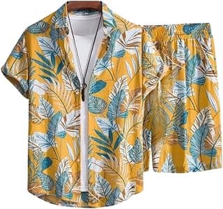 Leriya Fashion Co Ord Set for Men | Trendy Night Dress for Boys | T-Shirt and Shorts Combo for Lounge | Stylish Summer and Travel Wear | Men's Matching Two-Piece for Vacation