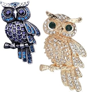 2PCS Brooch Pin for Women, Elegant Design Saree Pin for Pleats, Gold Crystal Brooch, Versatile for Shirts, Dresses and Hijab