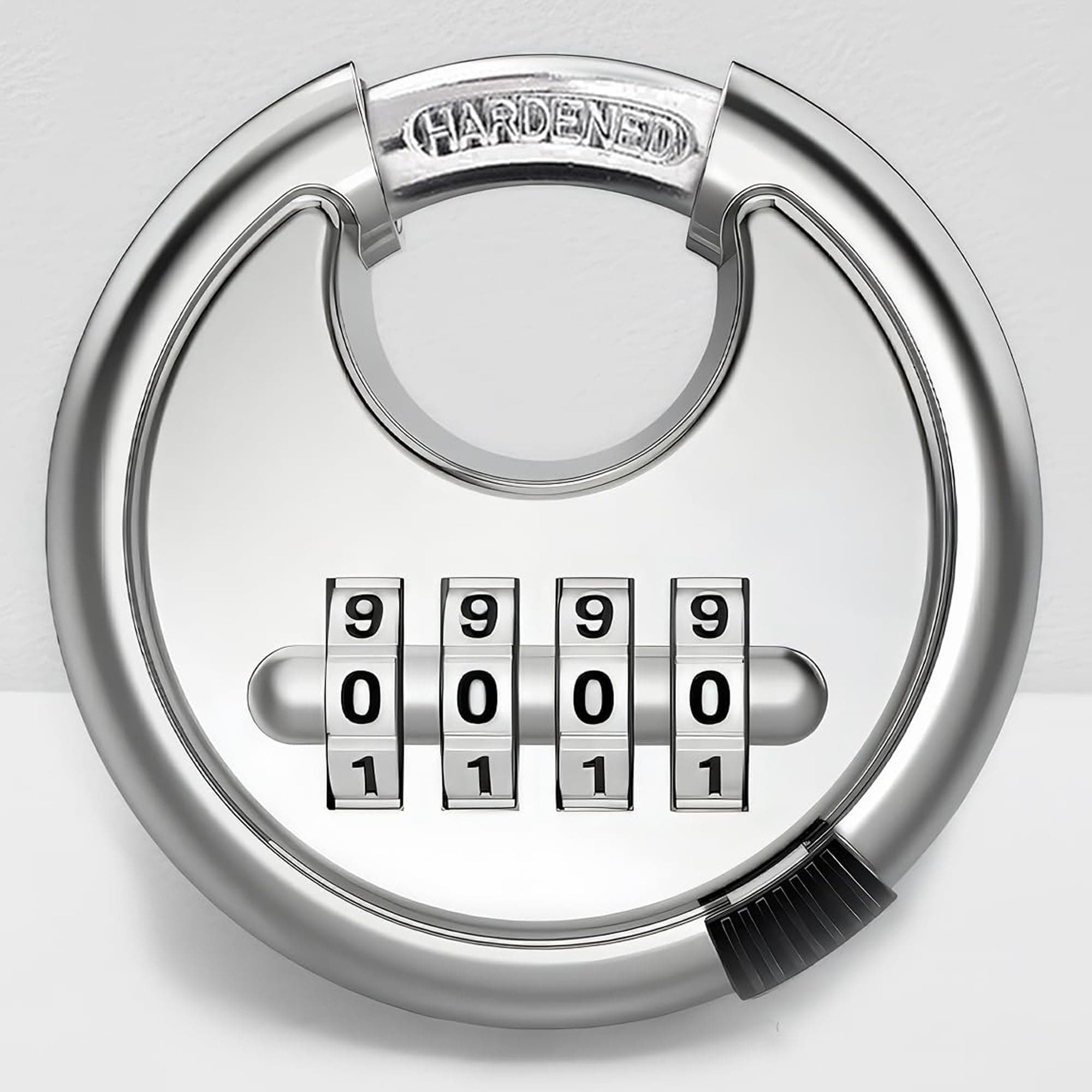 Amazon Basics Number Locks for Door |Combination Lock Padlock Secure Number Lock | Multi-Purpose Lock for Home, Office, and Outdoor Use, Silver (Pack of 1)