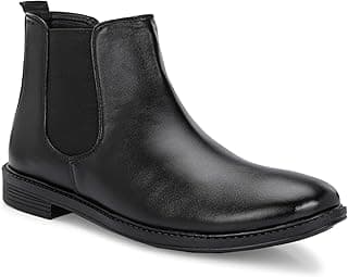 AADI Men's Synthetic Leather Lightweight Comfortable Trendy Outdoor Casual Shoes Slip On Chelsea Boots
