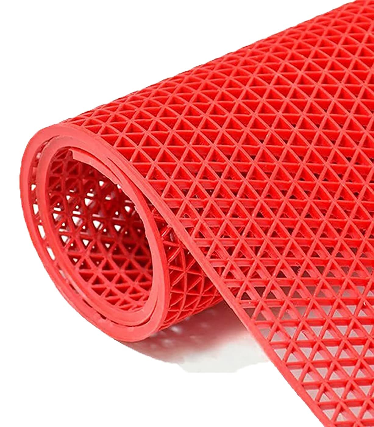 amazelo cart Antiskid PVC Mat for Home Entrance Commercial Floor Doormat Waterproof Mud Dirt Trapper Indoor Outdoor Non Slip Mats for Hotel,Office & House(4x10Ft,Red)