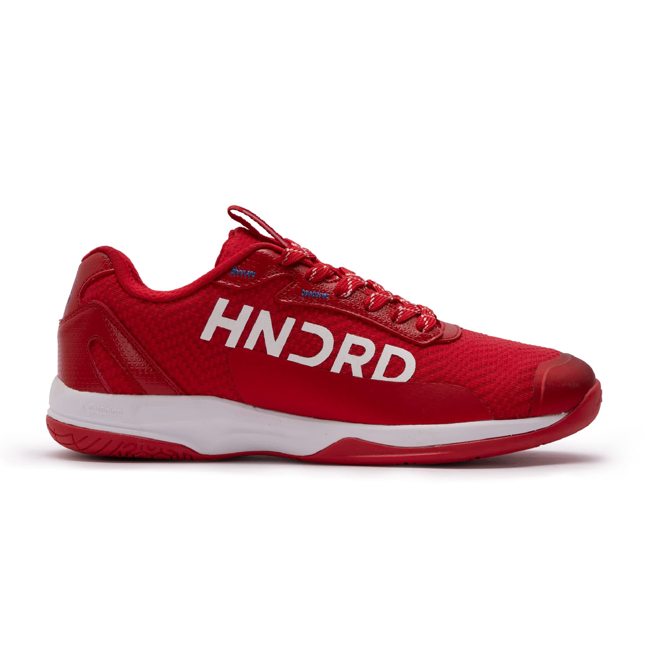 Hundred XOOM Pro Non-Marking Cushion Badminton Shoe (Black/Orange, 3UK)