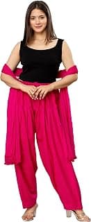 Mango People products combo of Black, Brown,& White Colour 3 Indian Readymade patiala salwar dupatta set.