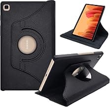 CEDO Samsung Tab A7 (10.4 inch) Flip Cover | Leather Finish | 360 Degree Rotate Back Cover | Shockproof Back Cover Case for Samsung Galaxy Tab A7 (10.4 inch) (2020) SM-T500 / T505 (Black)