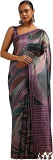 Soch Womens Tussar Abstract Saree With Thread Work