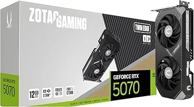 ZOTAC Gaming GeForce RTX 5070 Twin Edge OC Graphics Card - Black | 12 GB | GDDR7 | Dual Fan | SFF Ready | IceStorm 2.0 Advanced Cooling | ZT-B50700H-10P | Only Graphics Card with 5 Year Warranty