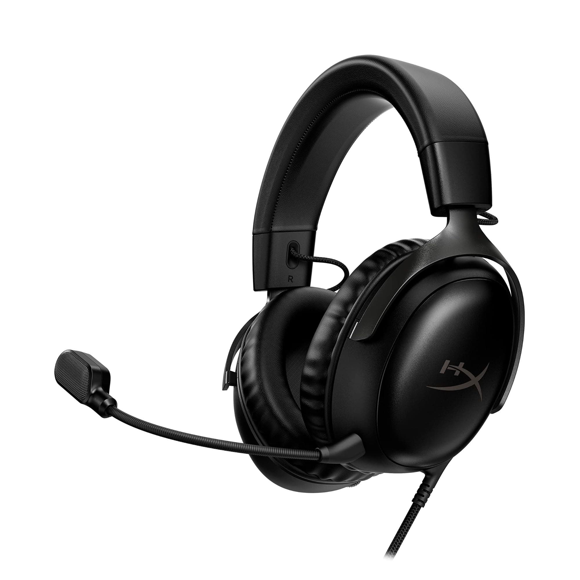 HyperX Cloud III Over Ear Wired Gaming Headset, PC, PS5, Xbox Series X|S, Angled 53Mm Drivers, DTS, Memory Foam, Durable Frame, Ultra-Clear 10Mm Mic, USB-C, USB-A, 3.5Mm Black (727A8AA)