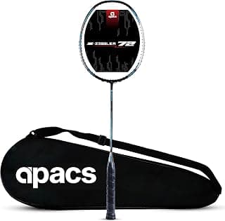 Apacs Z-Ziggler 72 (30 Lbs, 72G) Unstrung Badminton Racket With Full Cover (Black Grey), Graphite