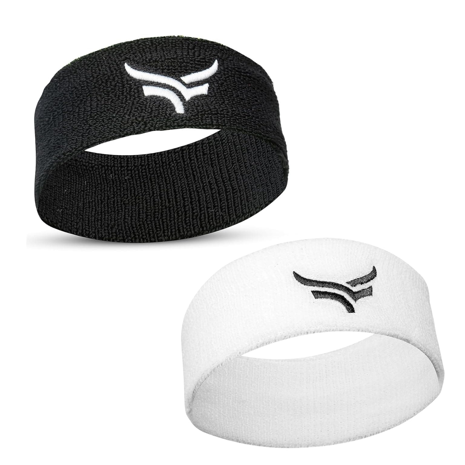 Xtrim Unisex Head Band - Moisture-Wicking, Comfortable Fit, Breathable Fabric, Highly Elastic (Black & White)