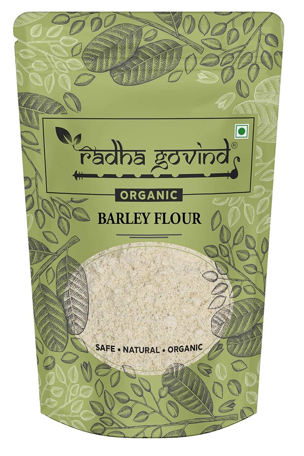 Radha Govind Organic Barley Flour (Jau Atta) 1kg, High Fiber & Beta Glucan Rich Barley Atta for Digestion, Heart Health & Weight Management