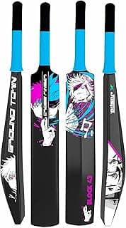Jaspo Fumes Premium Tennis Plastic Cricket Full Size Bat (34 X 4.5 Inch) for All Age Groups (Anime)