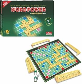 toymate Word Power Premium Crossword Board Game | Fun Word-Building Educational Game for Kids & Adults | Boost Vocabulary, Spelling & Thinking Skills | Family Game | Ages 8+ | 2–4 Players