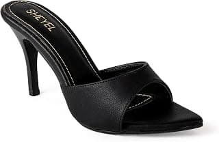 SHEYEL Pointed Toe Stilettos | 3.5-Inch Pencil Heels | Elegant Party & Office Wear | Slip-On Design | Black & Maroon Options | Comfortable Fit | Stylish Women's Footwear