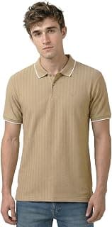 Allen Solly Men's Polo T-Shirt | Premium Herringbone Texture | Solid | Regular Fit | Smart Casual Wear
