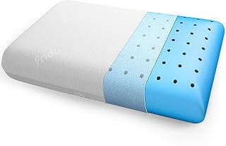 Frido Ultimate Deep Sleep Pillow | King Size 5 Inch Height | Orthopedic Grade Gel Memory Foam for Neck & Shoulder Pain Relief, Includes Bamboo Pillow Cover, Pack of 1, White