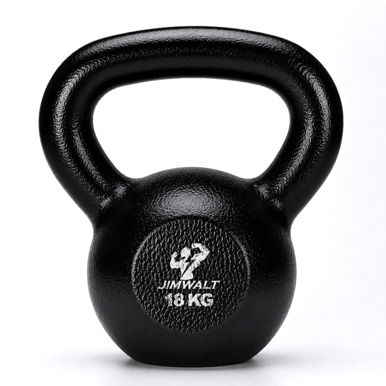 JIMWALT Jimwalt Heavy Duty Enameled Cast Iron Kettlebell | Smooth Non-Slip Grip, Chip-Resistant Coating | Perfect for Strength Training & Home Gym (Enameled Coated 18KG)