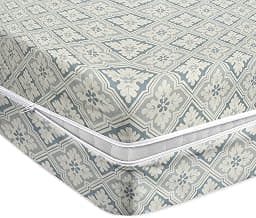 BSB HOME® Premium Cotton Printed Mattress Cover/Protector with Zipper Chain|Provides All Around Protection with 360° Encasing |Single Size Bed - 72x36+6 inches (6 x 3 Feet Mattress) White & Grey