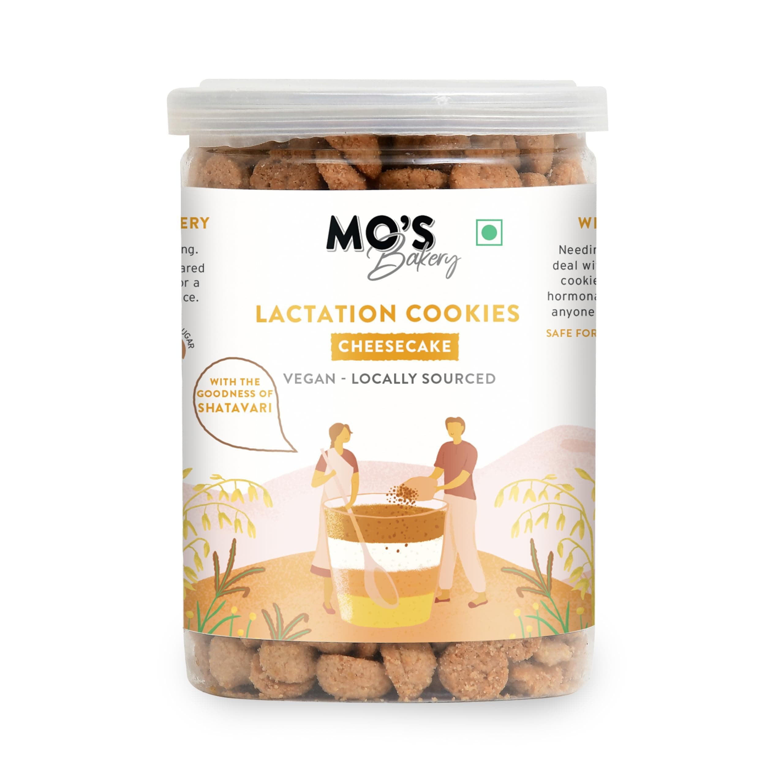 Mo's Cheesecake Lactation Cookies - 300g | Mini Cookies | Healthy Snacks for New Mom's & Pregnant Women | Healthy Pregnancy Cookie | 100% Natural ingredients | Preservatives Free