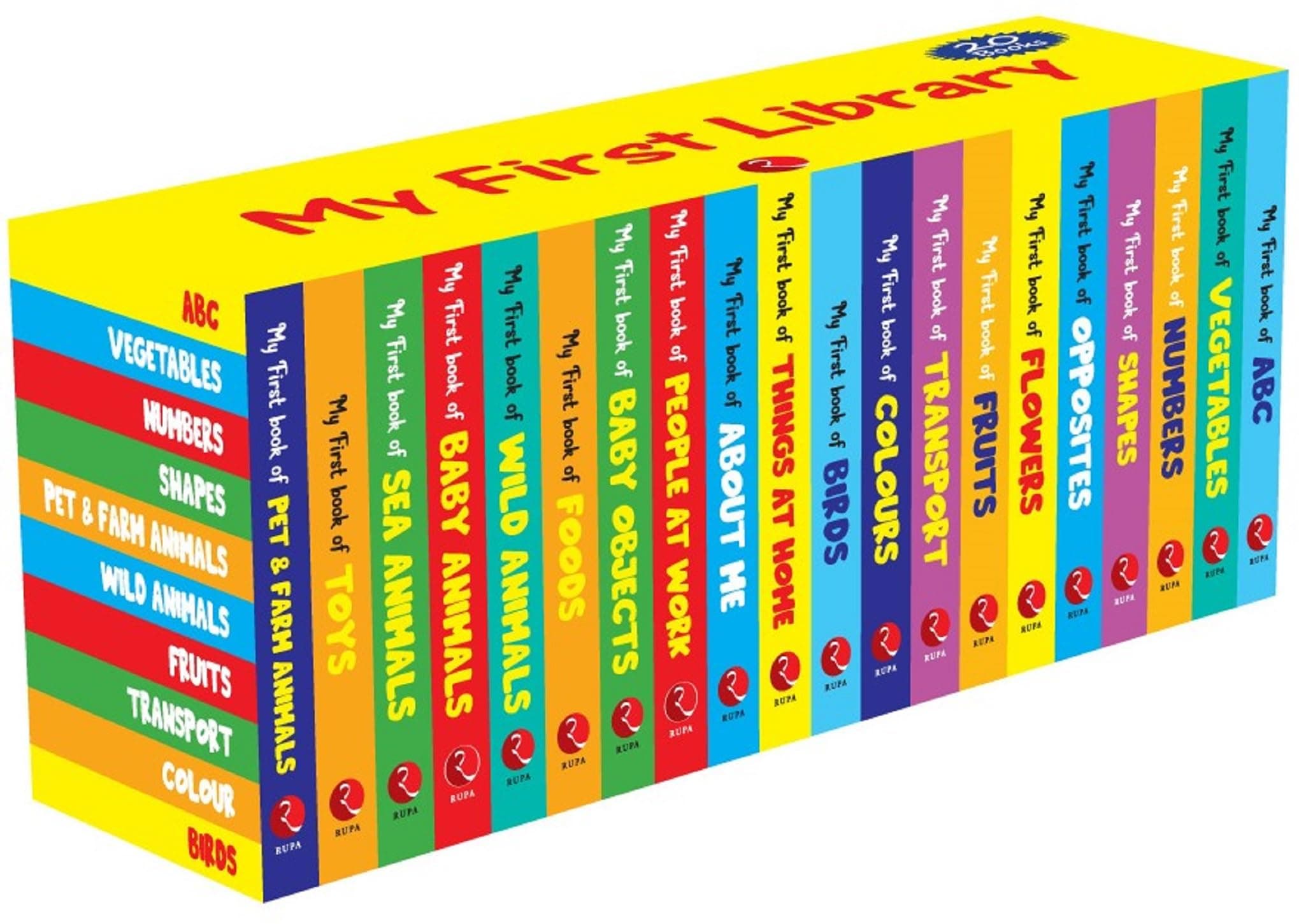 My First Library - Set of 20 Books (Box set) - Kids Learning Board books - Children growth and development book