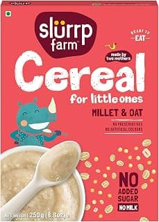 Slurrp Farm Porridge, Millet And Oats Powder | Instant Healthy Wholesome Food, No Added Sugar No Salt, 250 G