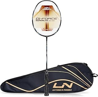 Li-Ning G-Force 5k Superlite Badminton Racket with Full Cover | 78 Grams | Max Tension : ≤30 lbs | Enhanced Control, Fast Swing Speed & Aero Frame Tech