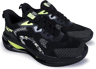 LANCER Mens PLATINUM-46BLK-PGN Black Running Shoe, 10