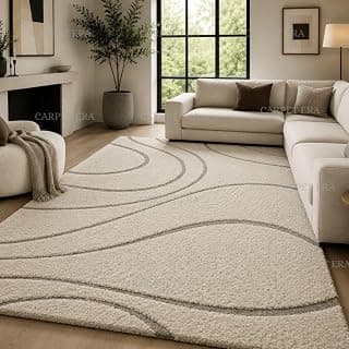 Handmade Modern Shaggy Area Rug – Anti Skid, 2 inch Pile & Ultra Plush Soft Floor Carpet for Living Room, Bedroom, Kids Room & Office 3X5 FT Modern