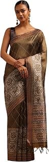 Soch Womens Tussar Geometric Saree