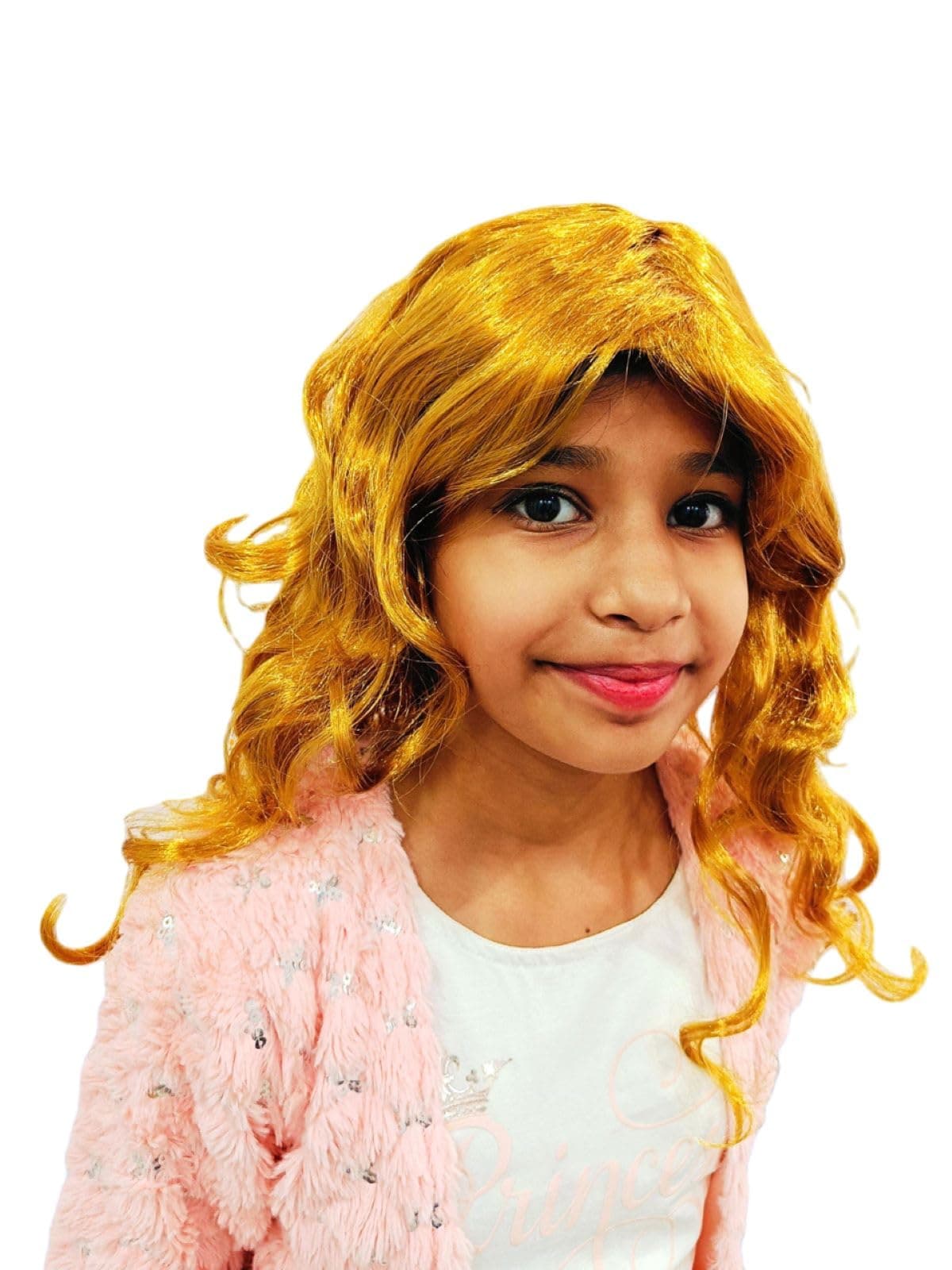 BookMyCostume Buy Golden Blonde Color Foreigner Long Hair Wig for Girls and Women Fancy Dress Costume Accessory