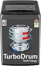 LG 8 Kg 5 Star Smart Inverter Technology Fully Automatic Top Load Washing Machine (T80VBMB4Z, Turbodrum, Auto Prewash, Stainless Steel drum, LED Display, Smart Diagnosis, Middle Black)