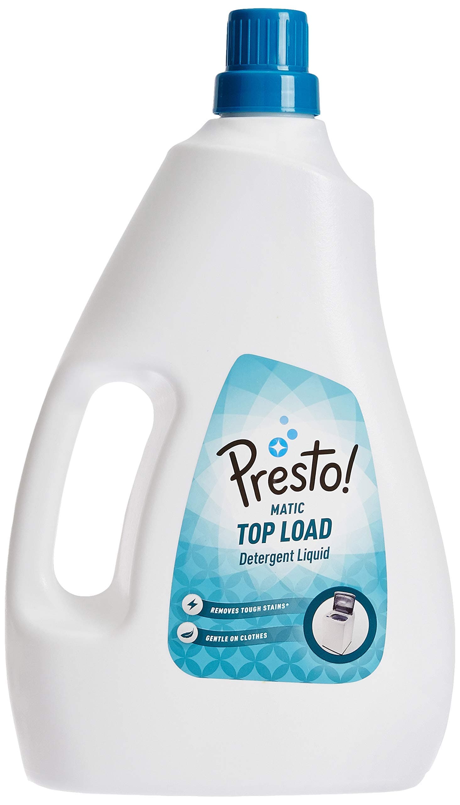 Amazon Brand - Presto! Matic Top Load Liquid Detergent | 2 Litre | Removes Tough Stains | Gentle On Clothes | Protects Fabric Color | Bleach-Free & Phosphate-Free