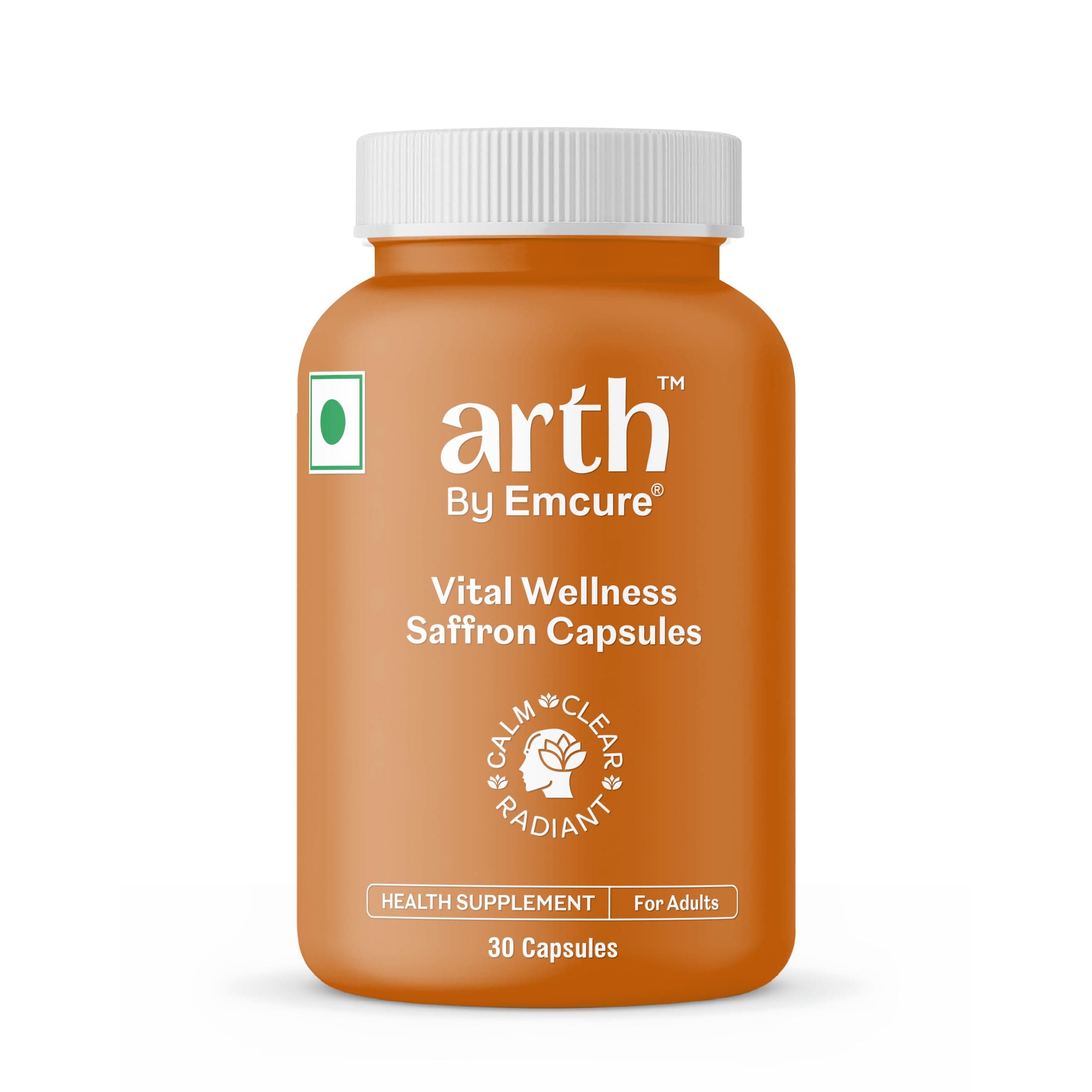 Arth Premium Kesar Saffron Beauty Capsules | Skin Glow, Radiance & Mood Support | Beauty & Wellness Supplement | 30 Veg Capsules