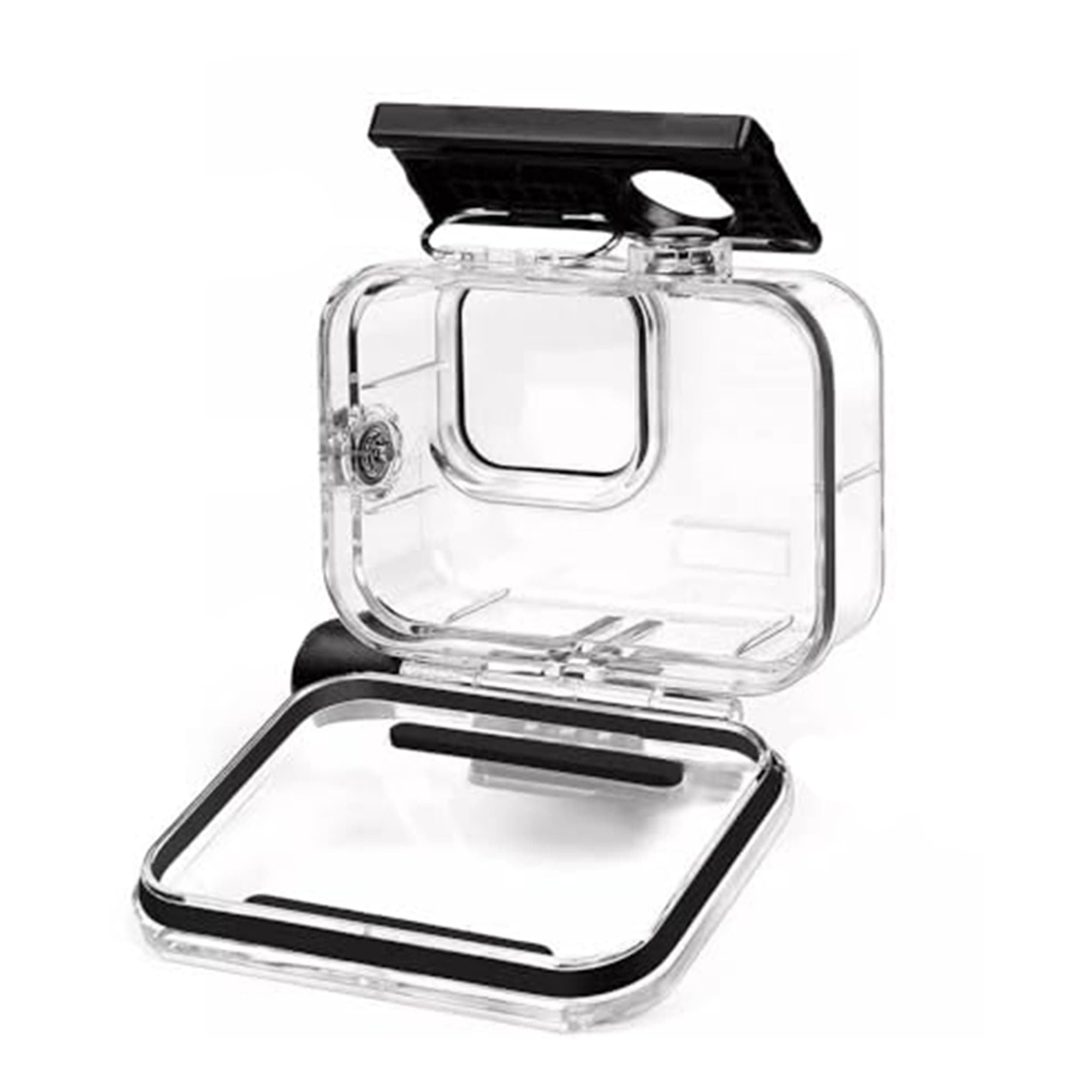 Sounce Waterproof Case for GoPro Hero 9 10 11 12 with 60M 196FT Underwater Protective Diving Housing Shell with Quick Release Bracket Mount and Thumbscrew Accessories - Transparent
