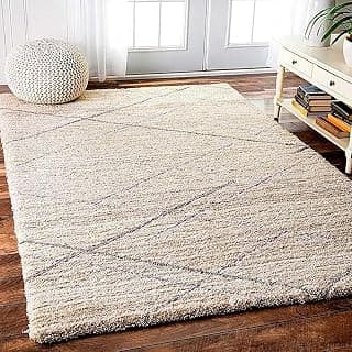 Beige Rectangular Area Rug 10x13ft (305x396 cm) - Premium Ultra Soft Washable Non-Slip Modern Floor Carpet for Living Room Bedroom Dining Room Home Office Decor