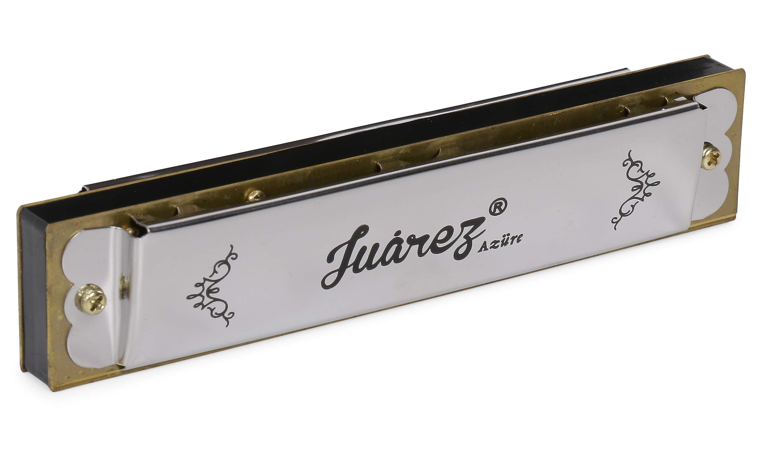 JUAREZ JRH16A 16 Holes Harmonica Key of C Scale | Mouth Organ | Cover - Stainless iron | Comb - Abs | Reed – Brass Silver