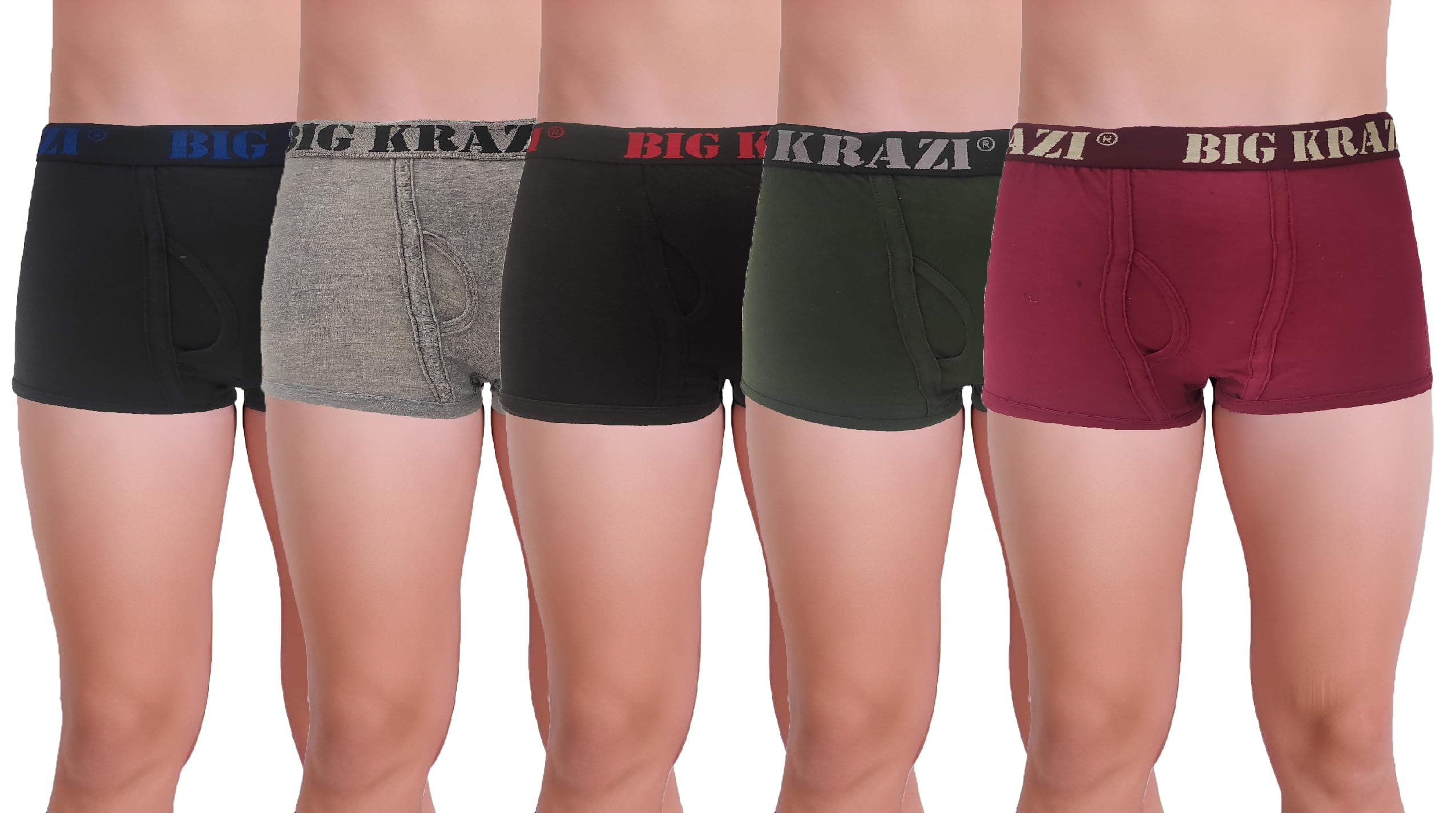 BIG KRAZI Men's Cotton Trunk | Multicolor | Gent's Underwear | Boy's Innerwear | Pack of 1 | Regular Fit