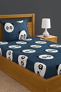DECORUM Glace Cotton Single Bedsheet with 1 Pillow Cover | Soft, Durable, Lightweight & Skin-Friendly Fabric| Suitable for Single/Diwan Bed Size