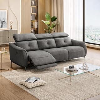 Wakefit Curacao Sofa with Motion Graphite - Three Seater