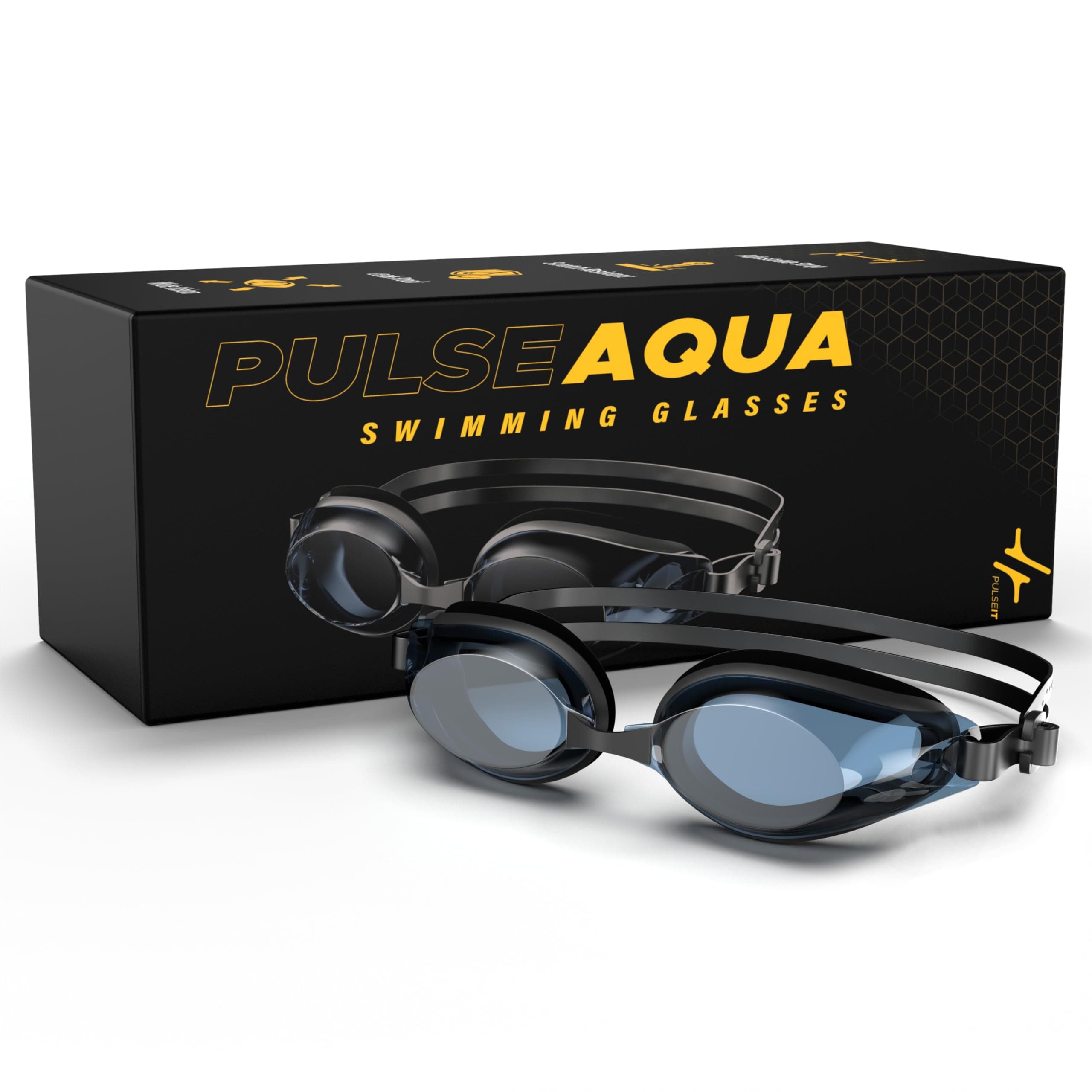 PulseITAqua Swim Goggles with Anti-Fog Swimming Goggles for Adult Men, Women, Youth & Kids Perfect for Swimming, Pool, and Outdoor Activities