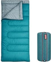 Coleman Polyester Atlantic Sleeping Bag For Adults | -10° C To 8 ° C | Lightweight rectangular sleep bag For Traveling and Outdoors