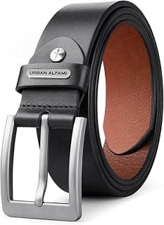 Urban alfami Men's Genuine Leather Belt for Men | Formal/Casual | Sizes are 28 to 46 Inches Waist size