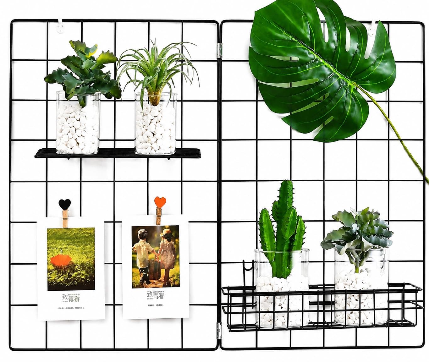 Franklite Metal Iron Square Shape Hanging Grid Frame For Home Decoration, Wall, Photog, Collage Photo, Key, As Per Your Requirement (30X 30 Cm) 1Pcs Frame (Black)